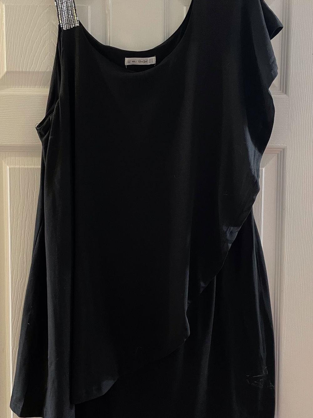 Rosegal Black One-Shoulder Cocktail Dress Size 4X